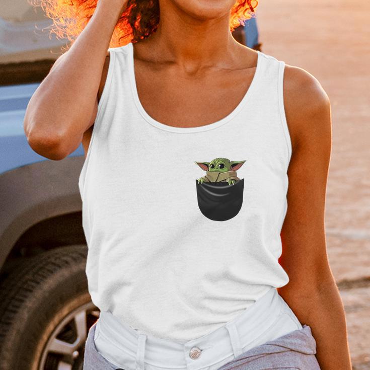 Baby Yoda In Pocket The Mandalorian Shirt Unisex Tank Top Gifts for Women