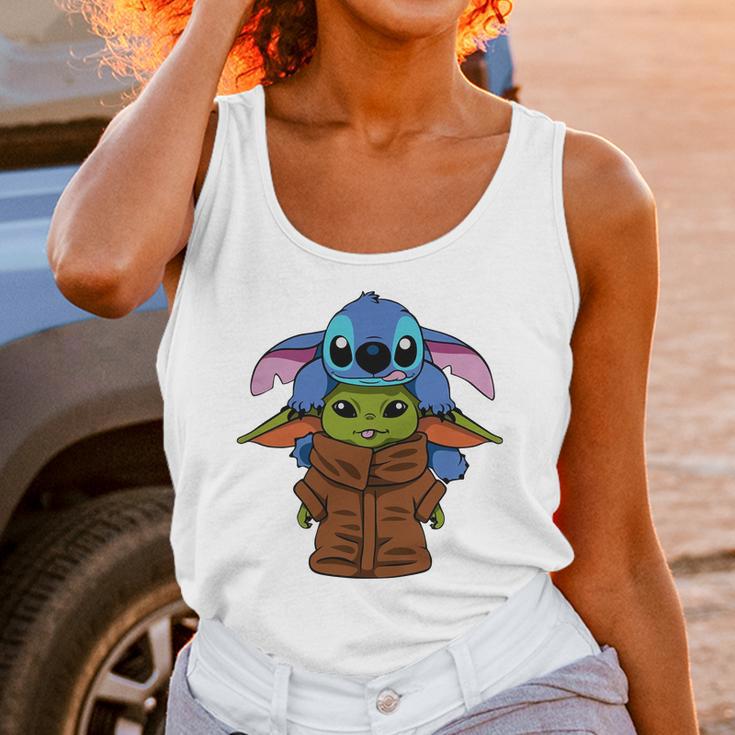 Baby Yoda And Baby Stitch Unisex Tank Top Gifts for Women