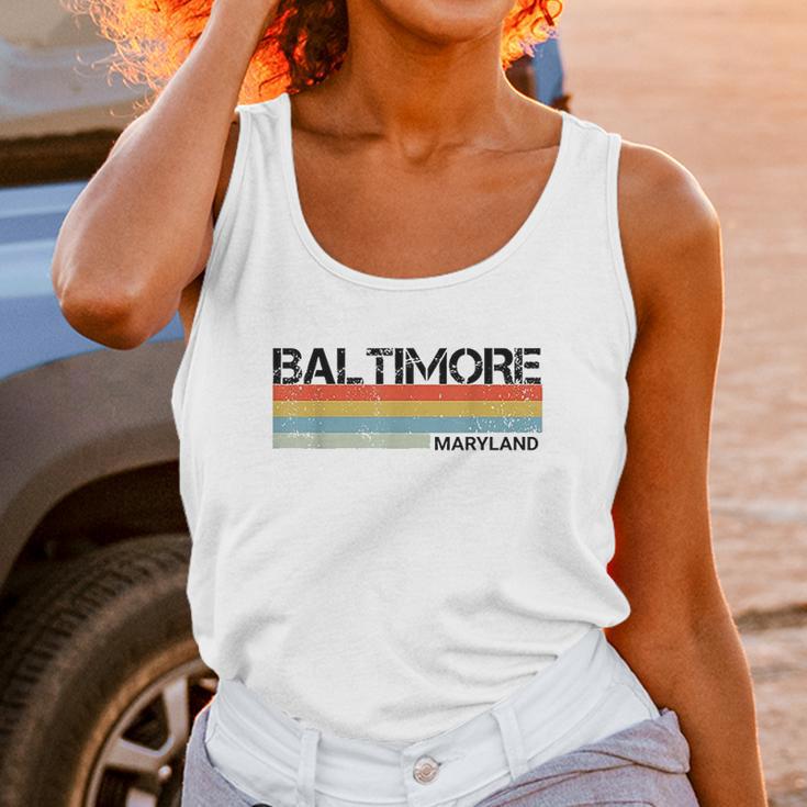 Baltimore Maryland Retro Vintage 80 Stripes Unisex Tank Top Gifts for Women