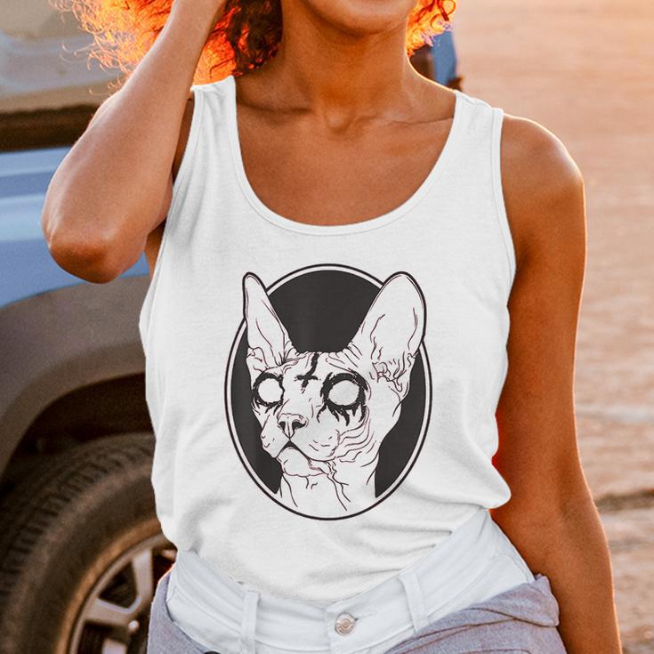 Black Metal Sphynx Cat I Pastel Goth And Death Metal Unisex Tank Top Gifts for Women