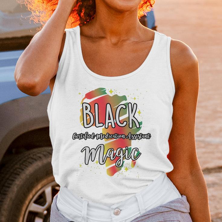 Black History Month Black Certified Medication Assistant Magic Proud African Job Title Unisex Tank Top Gifts for Women