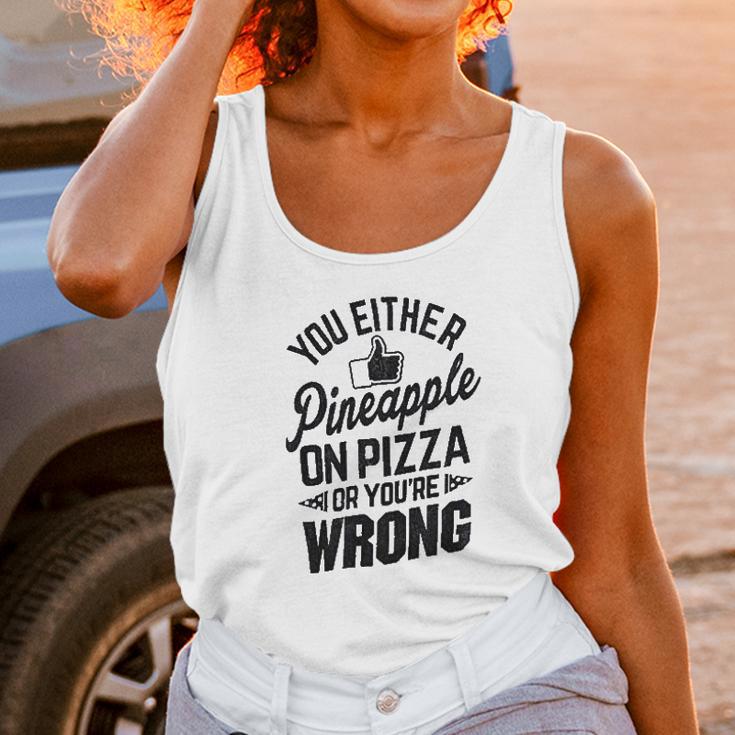 Brisco Brands Like Pineapple Pizza Debate Opinion Funny Unisex Tank Top Gifts for Women