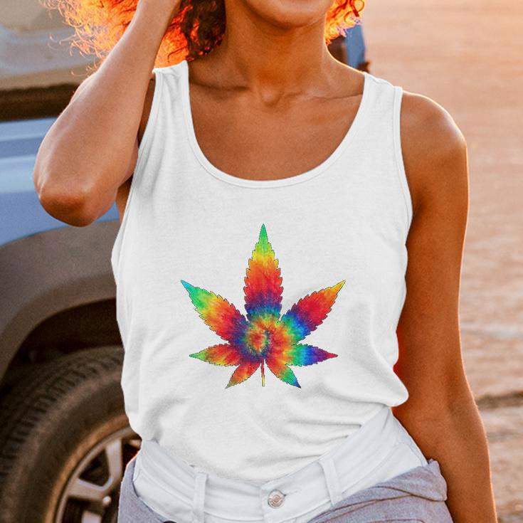 Cannabis Tie Dye Hippie Stoner Gift Unisex Tank Top Gifts for Women