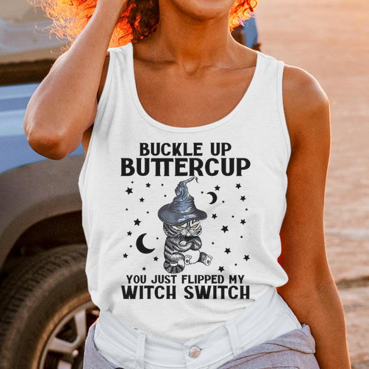 Cat Buckle Up Buttercup You Just Flipped My Witch Switch 2 Unisex Tank Top Gifts for Women