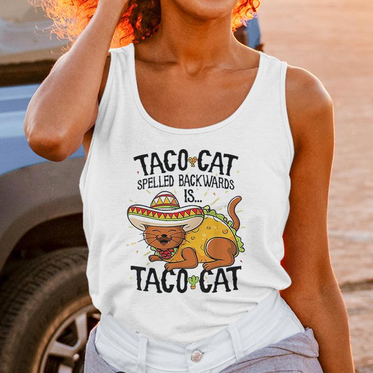 Cute Cat Tacocat Spelled Backwards Is Taco Cat Unisex Tank Top Gifts for Women