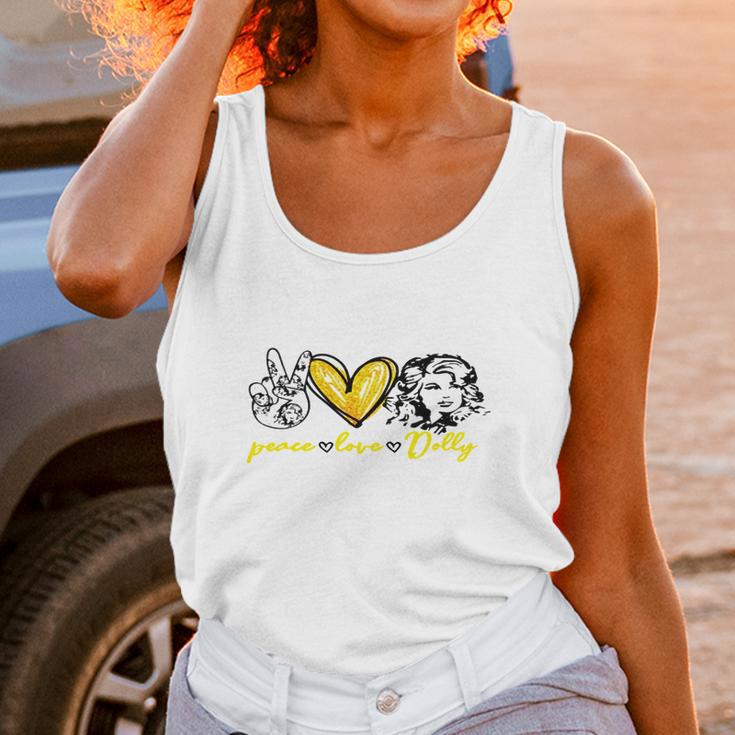 Dolly Parton Peace Love Dolly Unisex Tank Top Gifts for Women