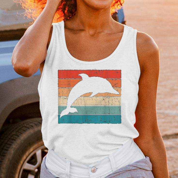 Dolphin Retro Vintage Unisex Tank Top Gifts for Women