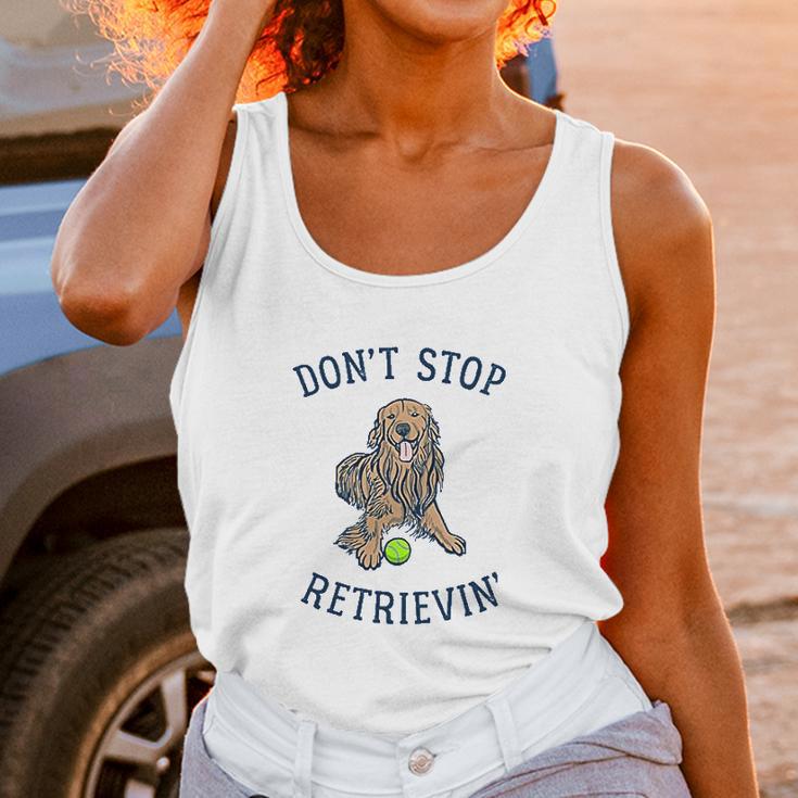 Dont Stop Retrievin Funny Cute Golden Retriever Dog Unisex Tank Top Gifts for Women