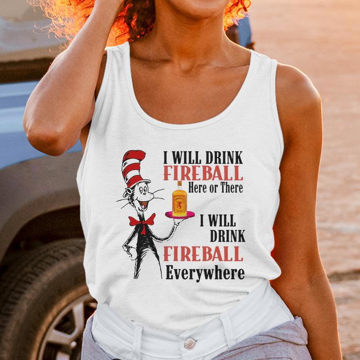 The Dr Seuss I Will Drink Fireball Here Or There I Will Drink Fireball Everywhere Unisex Tank Top Gifts for Women