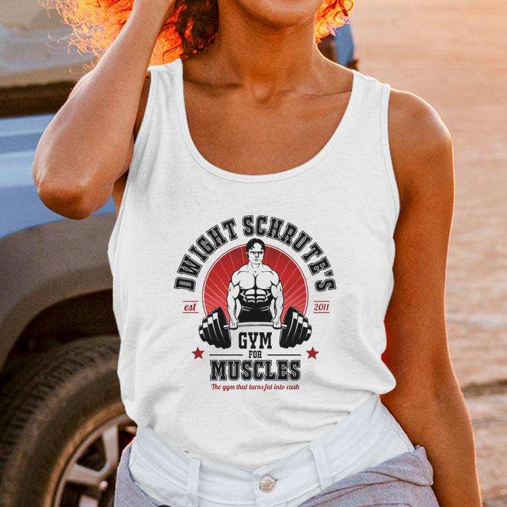 Dwight Schrute Gym For Muscles Unisex Tank Top Gifts for Women