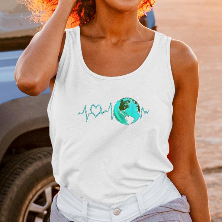 Earth Day Heartbeat Recycling Climate Change Activism Gift Unisex Tank Top Gifts for Women