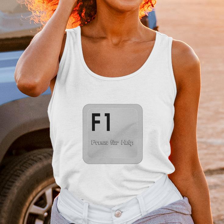 F1 Press For Help Unisex Tank Top Gifts for Women