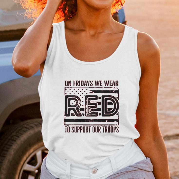 On Fridays We Wear Red To Support Our Troops Unisex Tank Top Gifts for Women