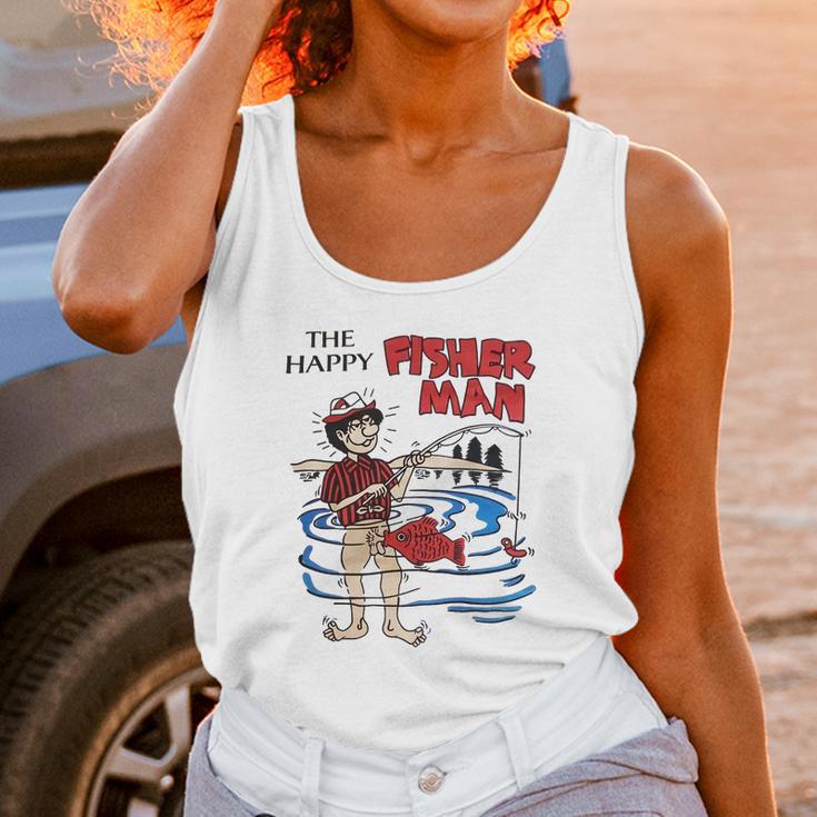 The Happy Fisherman Funny Unisex Tank Top Gifts for Women