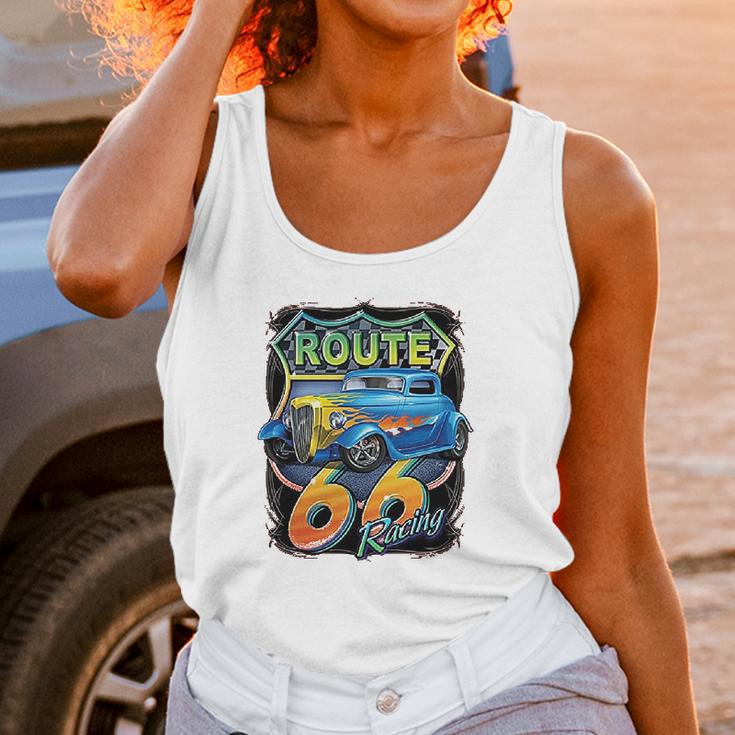 Hot Rod Route 66 Sign Unisex Tank Top Gifts for Women