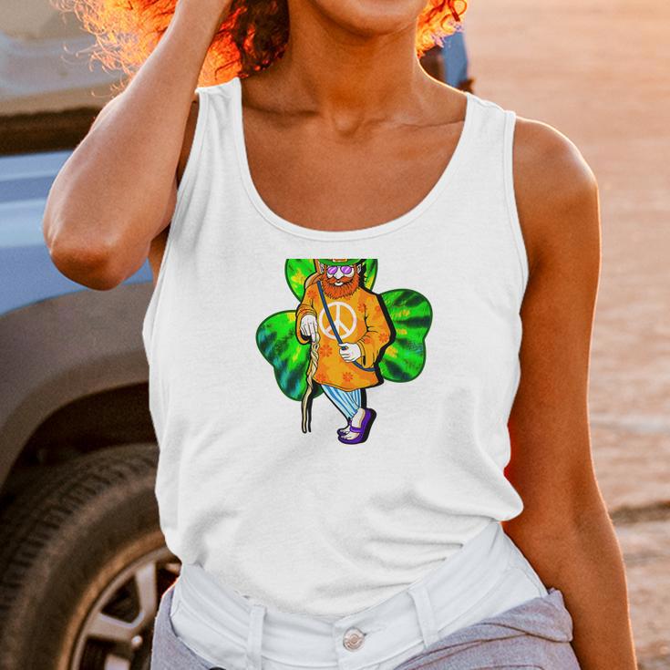 Irish Hippie Leprechaun Peace Shillelagh Guitar Beard Unisex Tank Top Gifts for Women