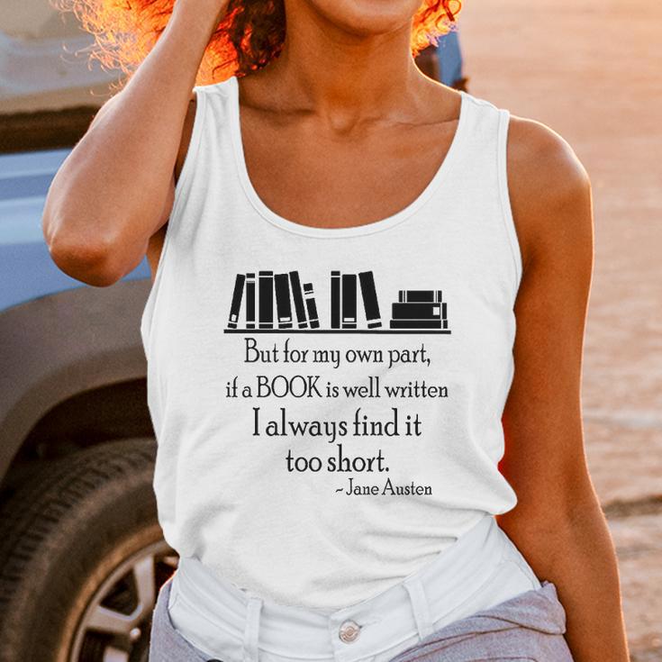 Jane Austen Book Unisex Tank Top Gifts for Women