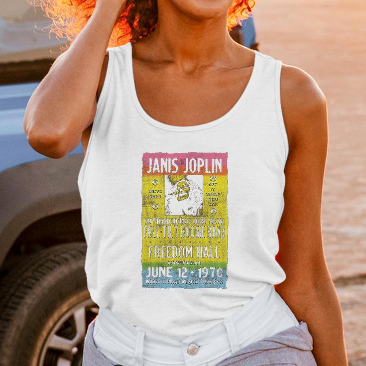 Janis Joplin Freedom Hall Poster Fitted Jersey Unisex Tank Top Gifts for Women