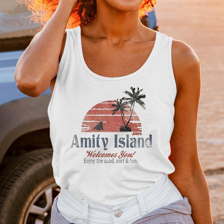 Jaws Amity Island Welcomes You Natural Unisex Tank Top Gifts for Women