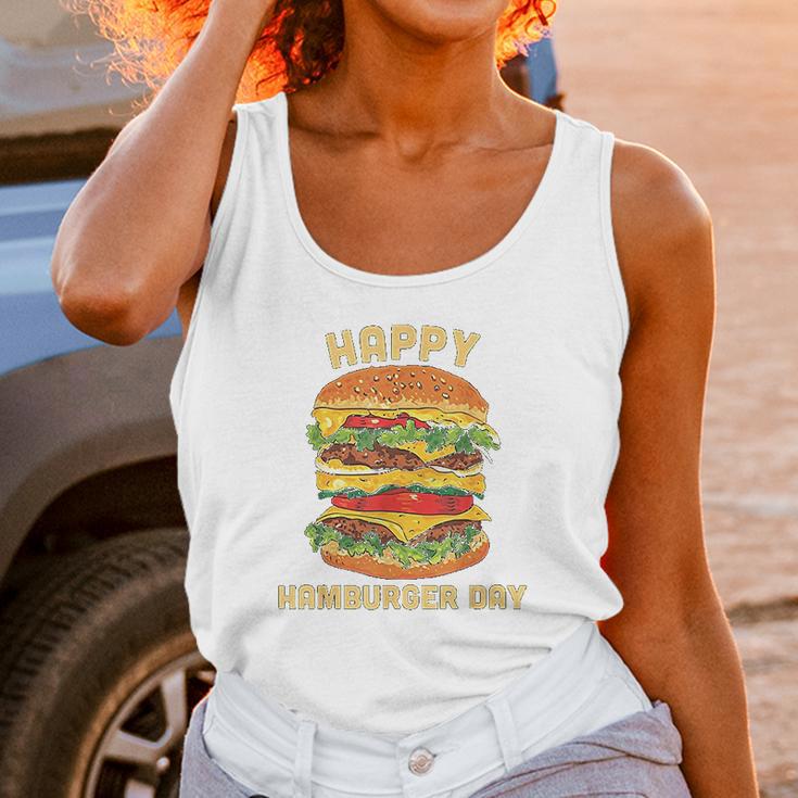 Junk Food Cheeseburger Hamburger Day Burger Fries Unisex Tank Top Gifts for Women