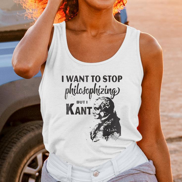 Kant Stop Philosophizing Funny Quote Philosophy Unisex Tank Top Gifts for Women