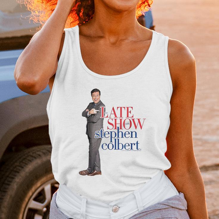 The Late Show With Stephen Colbert Portrait Graphic Unisex Tank Top Gifts for Women