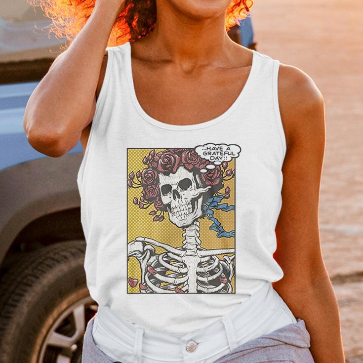 Liquid Blue Dead Pop Art Bertha Have A Grateful Day Unisex Tank Top Gifts for Women