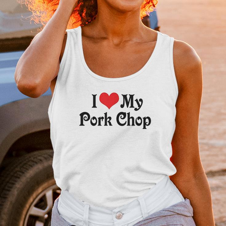 I Love Heart My Pork Chop Boyfriend Girlfriend Lovers Unisex Tank Top Gifts for Women