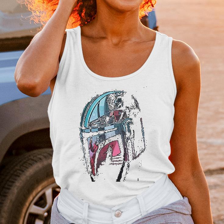 Mandalorian Helmet Reflection Unisex Tank Top Gifts for Women