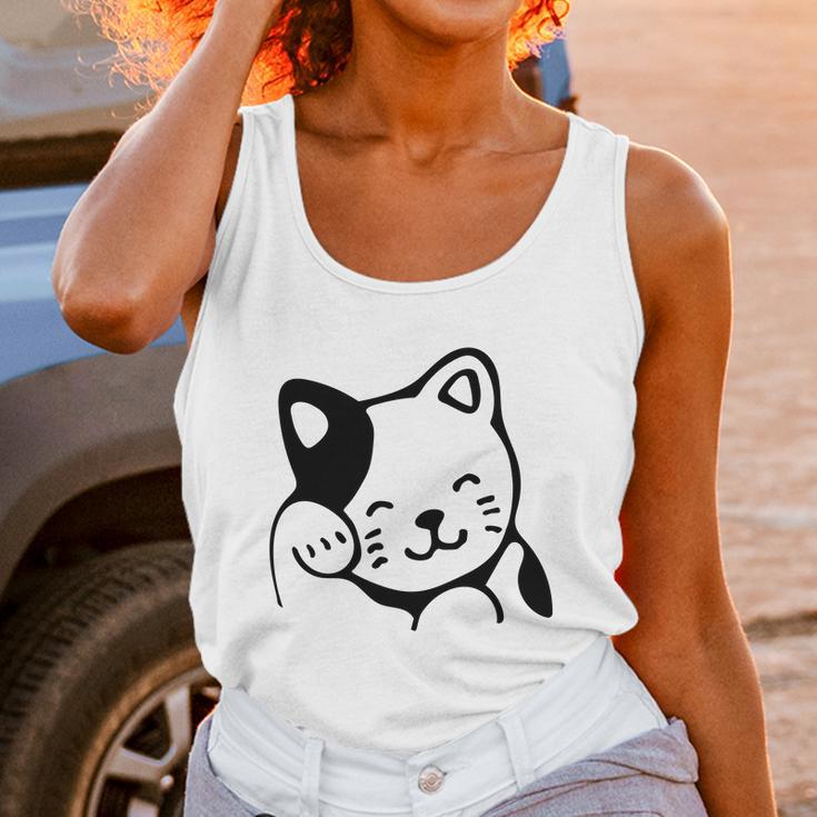 Maneki Neko Shirt Asian Good Luck Cat Unisex Tank Top Gifts for Women