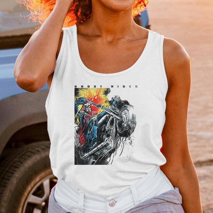 Marvel Ghost Rider Motorcycle Poster Unisex Tank Top Gifts for Women