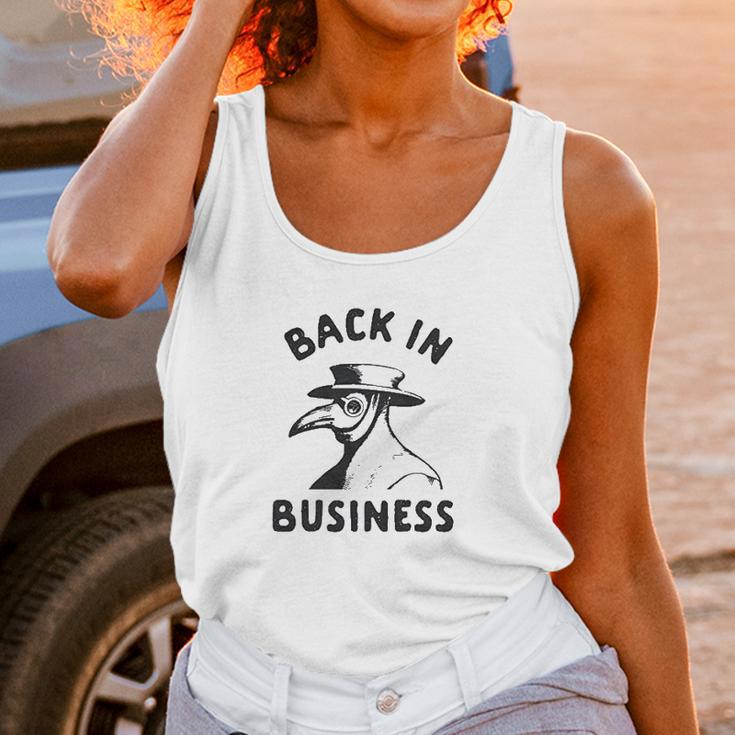 Mens Back In Business Funny Plague Doctor Unisex Tank Top Gifts for Women