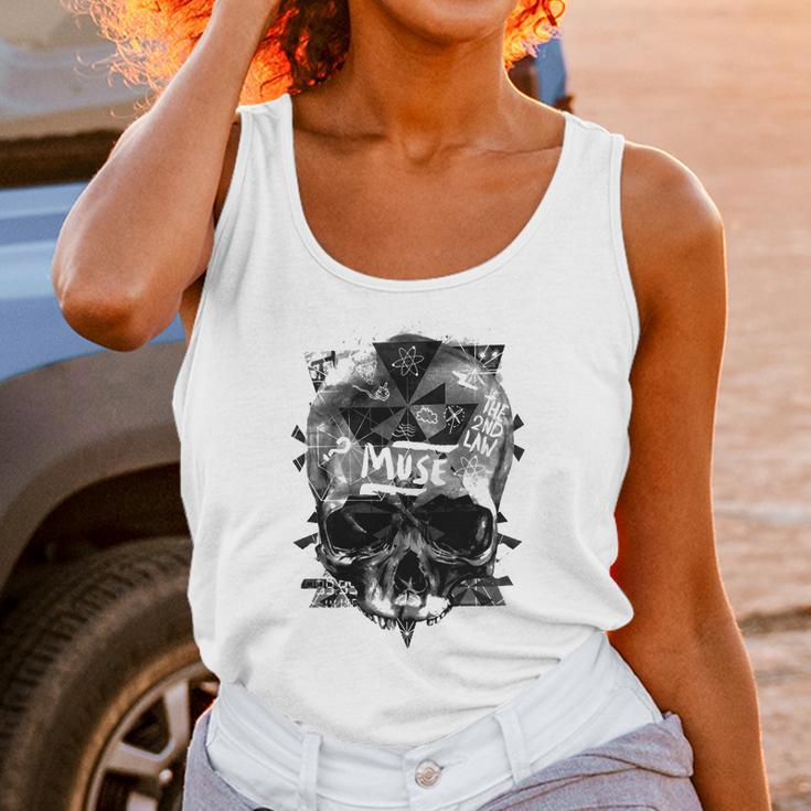 Muse Washed Out Skull The 2Nd Law Tshirt Unisex Tank Top Gifts for Women