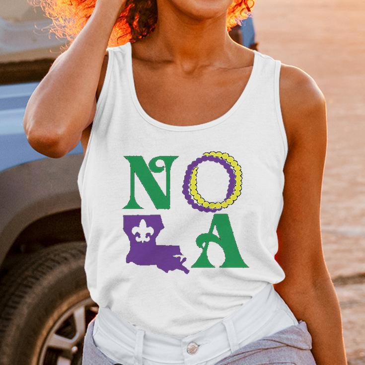 Nola New Orleans Louisiana Mardi Gras Beads Fleur De Lis Lily Unisex Tank Top Gifts for Women