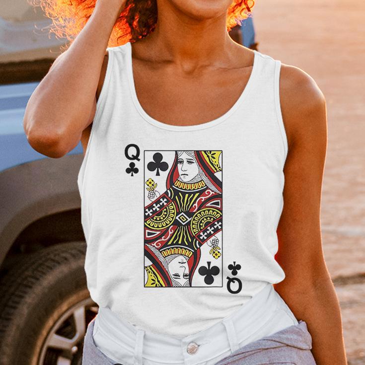 Queen Of Clubs Blackjack Playing Cards Unisex Tank Top Gifts for Women