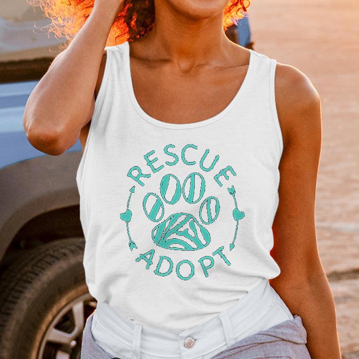 Rescue Adopt Animal Lover Love Cats Dogs Paw Print Unisex Tank Top Gifts for Women