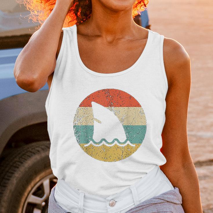 Shark Fin Retro Style Shark Unisex Tank Top Gifts for Women