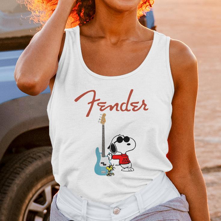 Snoopy Guitar Player Fender Unisex Tank Top Gifts for Women