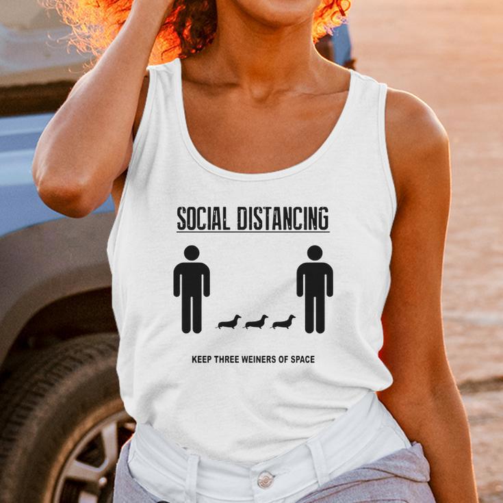 Social Distancing Dachshund Unisex Tank Top Gifts for Women