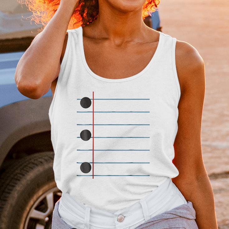 Three Hole Punch College Ruled Paper Costume Unisex Tank Top Gifts for Women