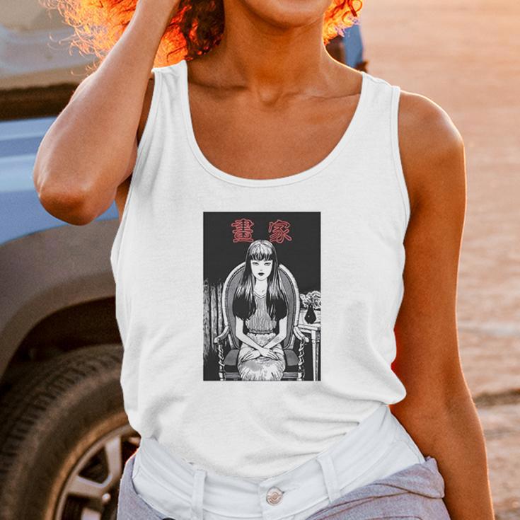 Tomie Junji Ito Uzumaki Cult Horror Manga Unisex Tank Top Gifts for Women