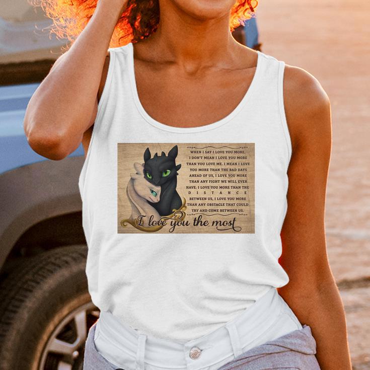 Toothless Night Fury And Light Fury I Love You The Most Poster Unisex Tank Top Gifts for Women