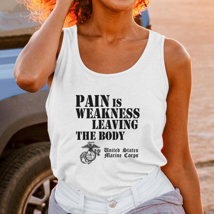 Usmc Pain Is Weakness Leaving The Body Unisex Tank Top Gifts for Women