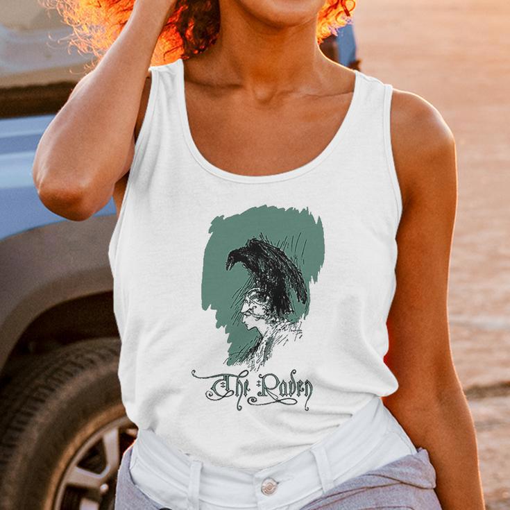 Vintage Edgar Allen Poe Raven Unisex Tank Top Gifts for Women