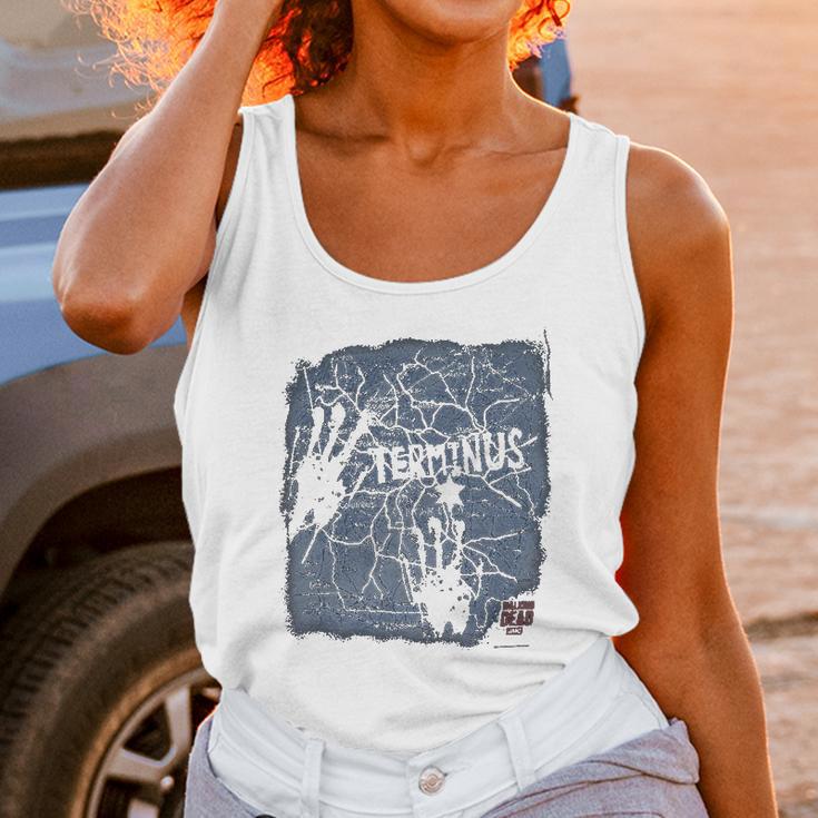 The Walking Dead Terminus Map Unisex Tank Top Gifts for Women