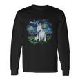 Bull Terrier Starry Night Impressionist Dog Art Unisex Long Sleeve Gifts ideas