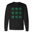 Clover Emojis St Patricks Day Emoticons Boys Girls Kids Unisex Long Sleeve Gifts ideas