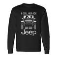 A Girl Her Dog And Her Jeep Unisex Long Sleeve Gifts ideas