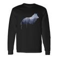 Lone Wolf Survives The Mountain Silhouette Art Unisex Long Sleeve Gifts ideas