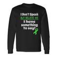 Non Verbal Awareness Cerebral Palsy Brain Damage Awareness Unisex Long Sleeve Gifts ideas